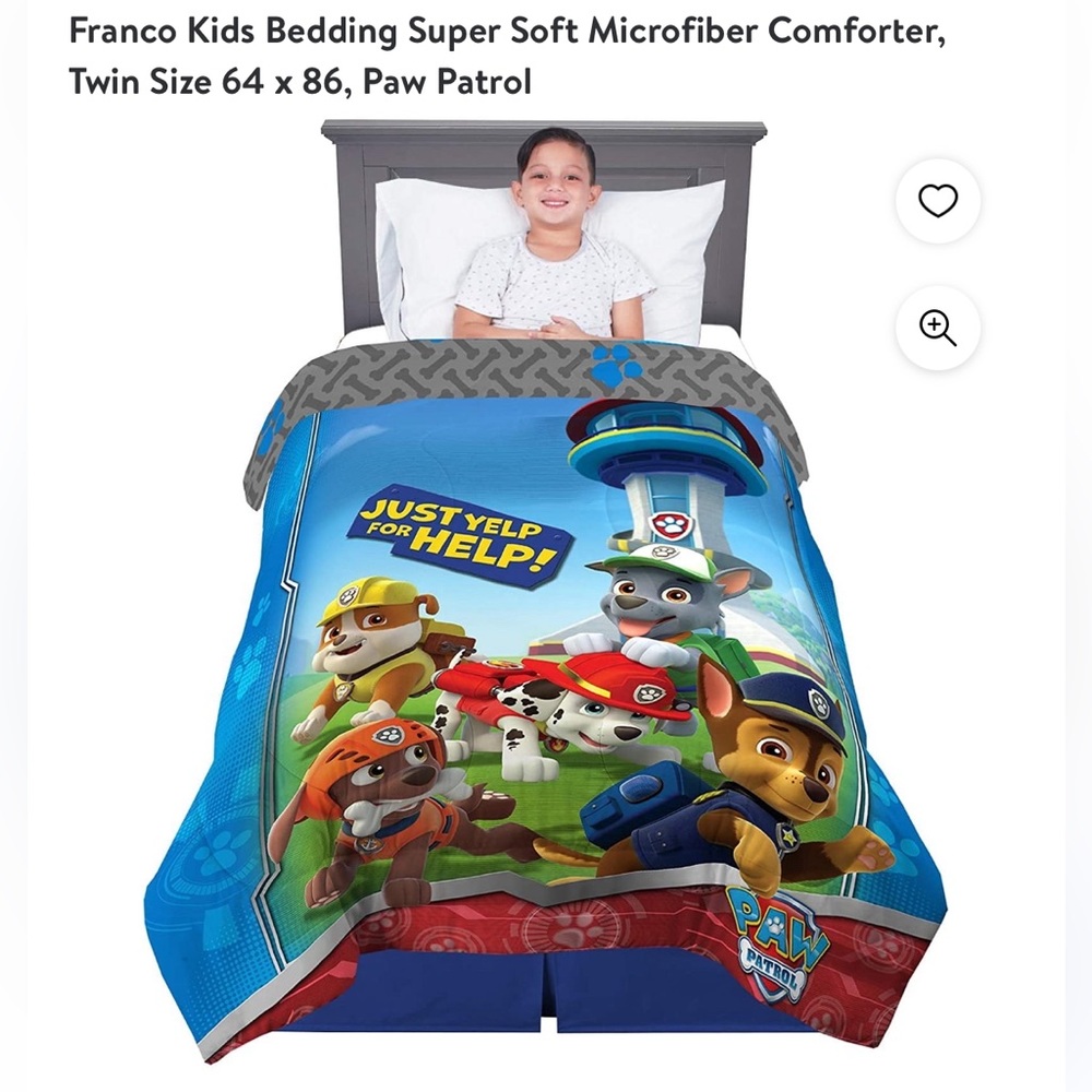 Paw patrol bedding